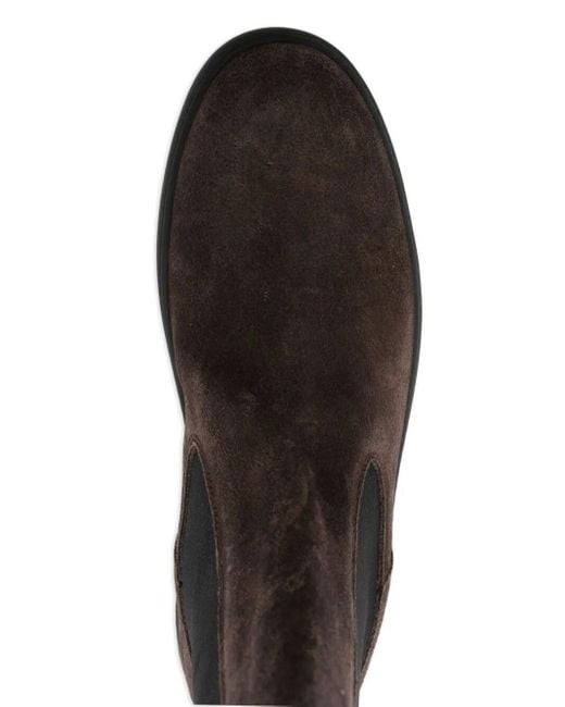 Tod's Brown Winter Gommino Suede Ankle Boots