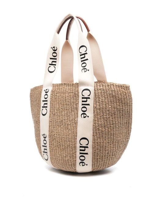 Chloé Natural Large Woody Basket Bag