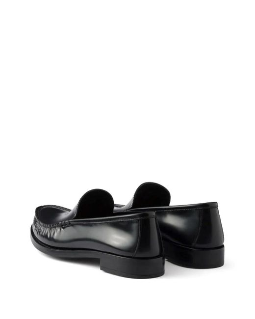 Prada Black Leather Loafers