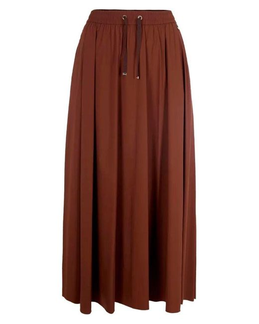 Herno Brown Light Nylon Stretch Skirt
