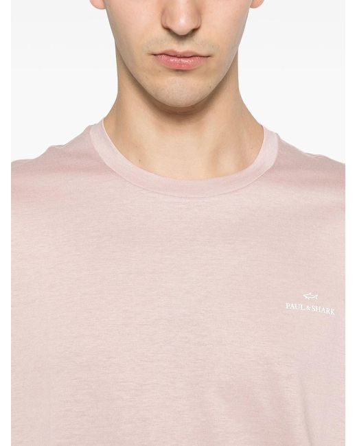 Paul & Shark Pink Logo T-Shirts for men