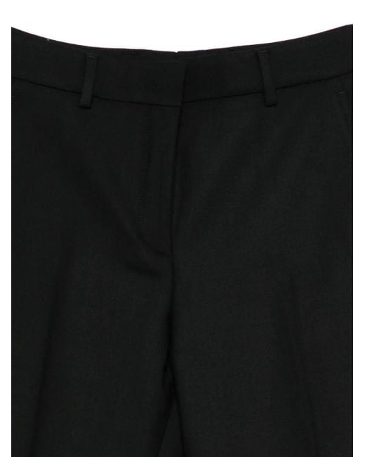 Incotex Black Tapered Wool Pants