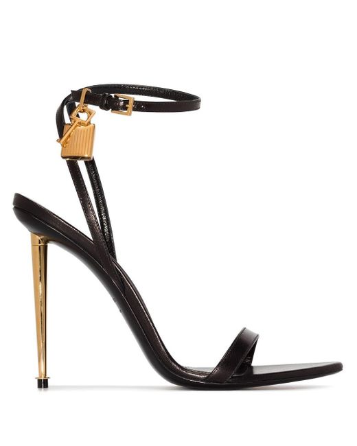 Tom Ford Leather Sandals in Black | Lyst