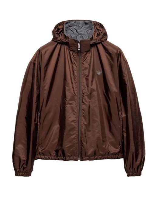 Prada Brown Reversible Re-Nylon Jacket for men