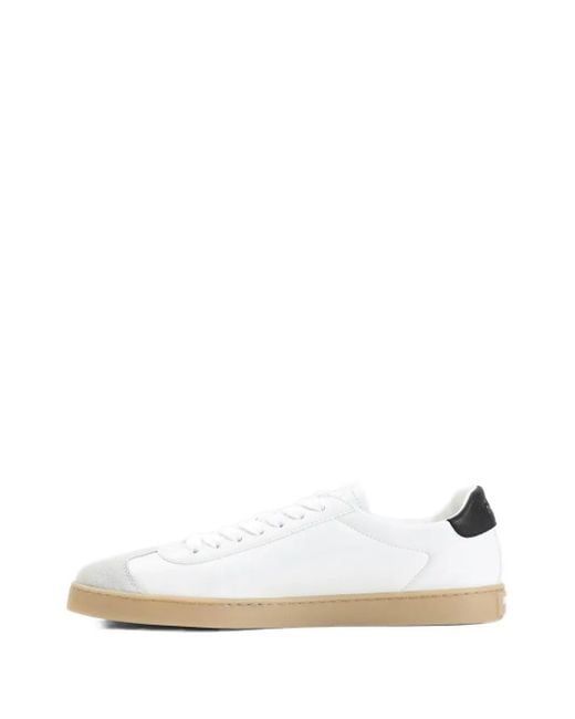 Prada White Calf Leather Sneakers for men