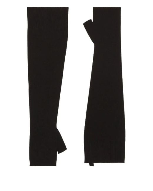 Dolce & Gabbana Black Half-Finger Gloves