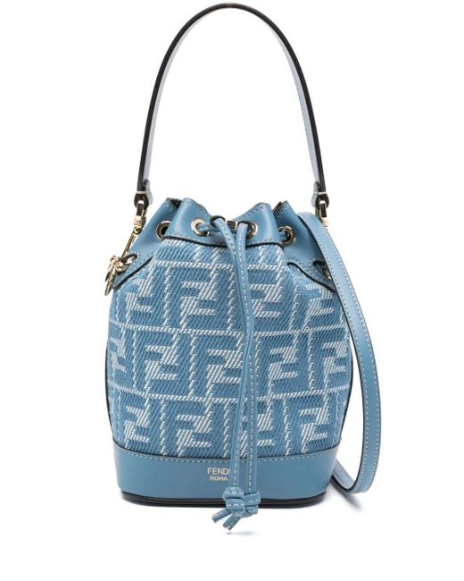 Fendi Blue Mon Tresor Mini Bucket Bag