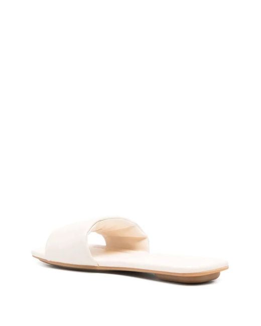 Hogan White Leather Slide Shoes