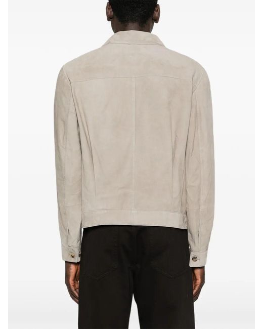 Brunello Cucinelli Natural Suede Jacket for men