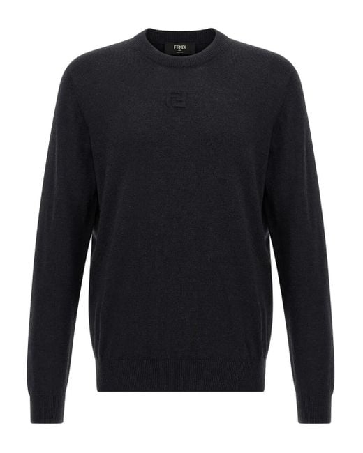 Fendi Blue Crew Neck for men
