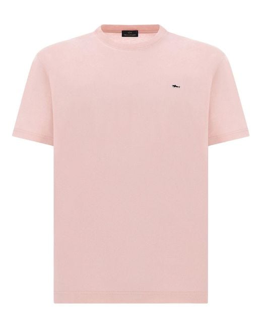 Paul & Shark Pink Crew Neck T-Shirt for men