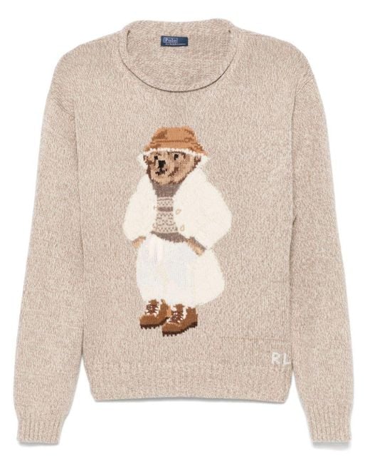 Polo Ralph Lauren Natural Polo Bear-Jacquard Sweater