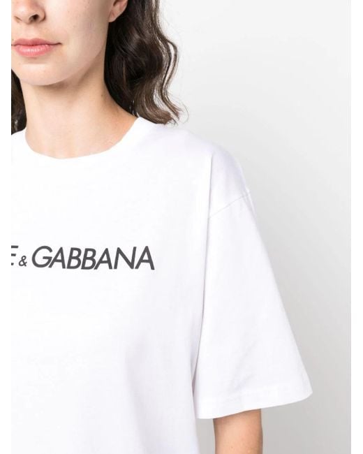 T-Shirt Con Stampa di Dolce & Gabbana in White