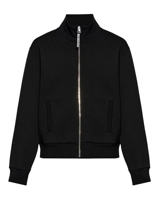 Givenchy Black Sweatshirt With Chevron And Jacquard Pattern for men