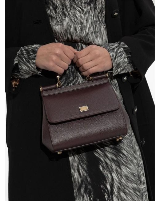 Dolce & Gabbana Purple Small Hand Bag Sicily