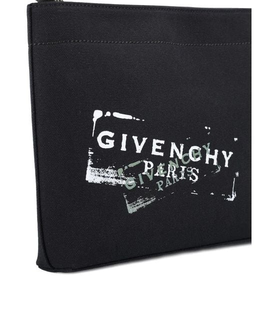 Givenchy Black Logo Clutch for men
