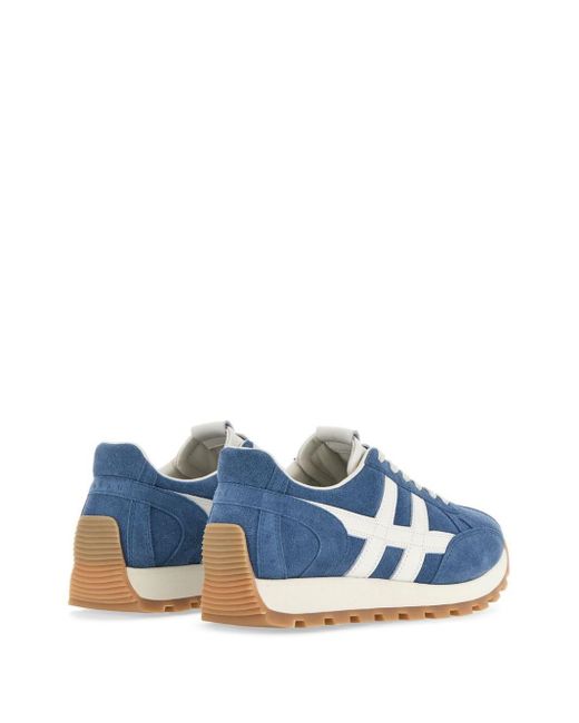 Hogan Blue Calf Suede Sneakers for men