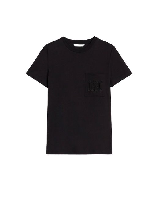 Max Mara Black T-Shirt With Pocket