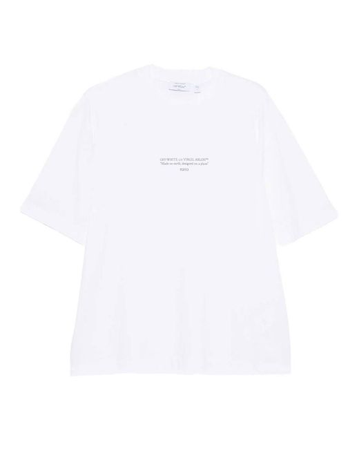Off-White c/o Virgil Abloh White Crew Neck T-Shirts for men