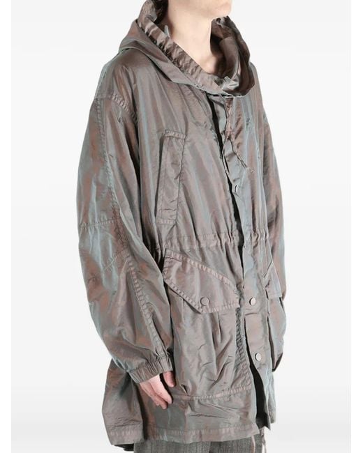 Dries Van Noten Gray Voxer Parka Jacket for men