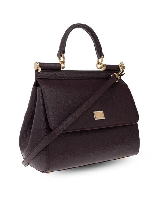 Dolce & Gabbana Purple Small Hand Bag Sicily