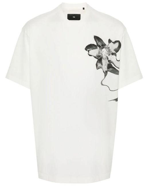 Y-3 White Y-3 Y-3 Graphic T-Shirt for men