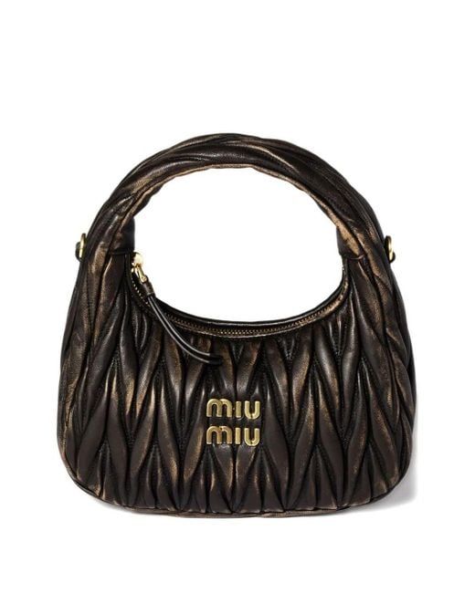 Miu Miu Black Borsa Hobo Wander