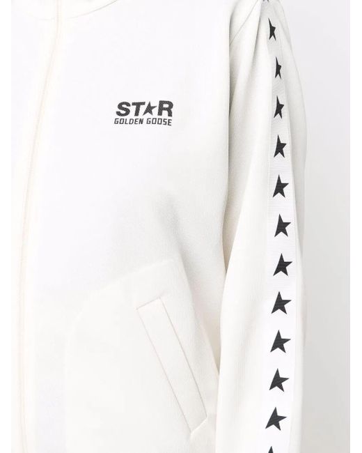 Golden Goose Deluxe Brand White Star-Print Zip-Up Sweatshirt