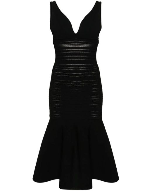 Victoria Beckham Black Sleeveless Frame Dress