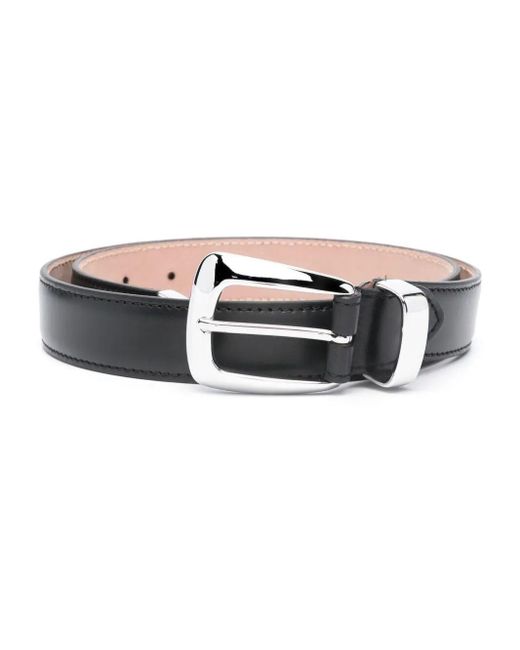 Khaite Black Benny Smooth Leather Belt