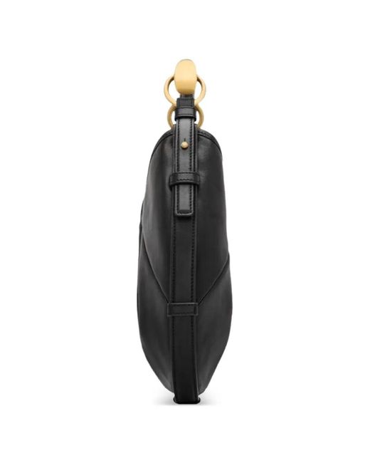 Saint Laurent Black Mombasa Small Leather Hobo Bag