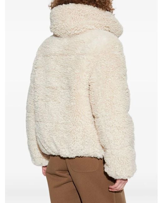 Save The Duck Natural Kennie Shearling Down Jacket