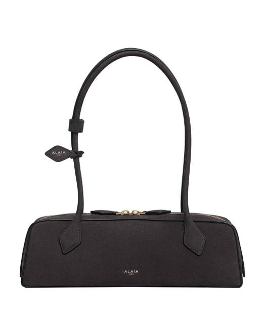 Alaïa Black Le Teckel Medium In Nubuck Bags