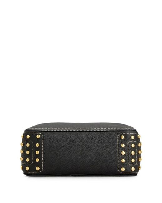 Tod's Black Mini Metal Dots Leather Shoulder Bag