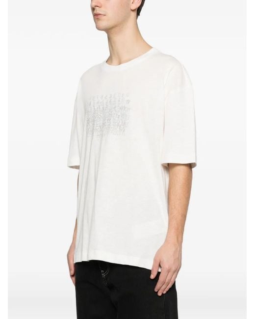 Maison Margiela White Cotton T-Shirt for men