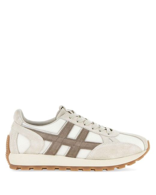 Hogan White 86Er Suede And Mesh Sneakers for men