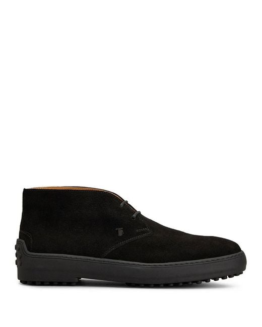 Tod's Black Winter Suede Ankle Boot for men
