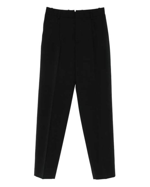 Cellar Door Black Beverly Wool Pants With Pleat