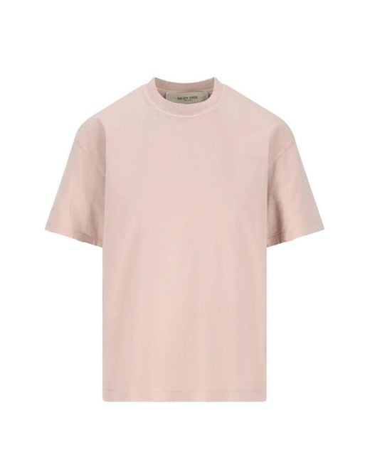 Golden Goose Deluxe Brand Pink Printed Cotton T-Shirt