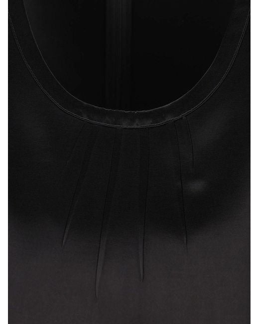 Saint Laurent Black Cassandre Shift Dress