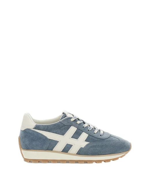Hogan Blue H701 Suede Sneakers Shoes for men