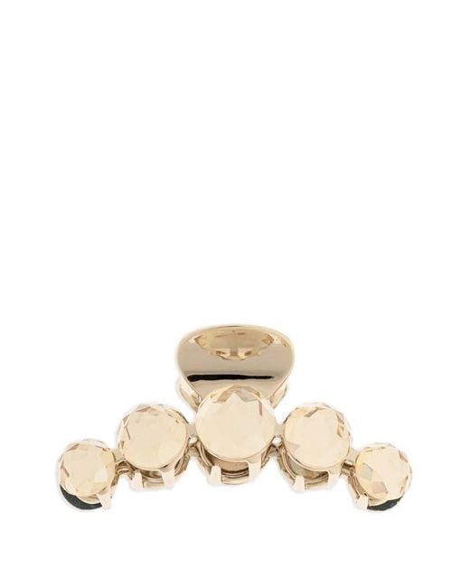 Jimmy Choo Metallic Finish Crystal Claw Hair Clip Accessories