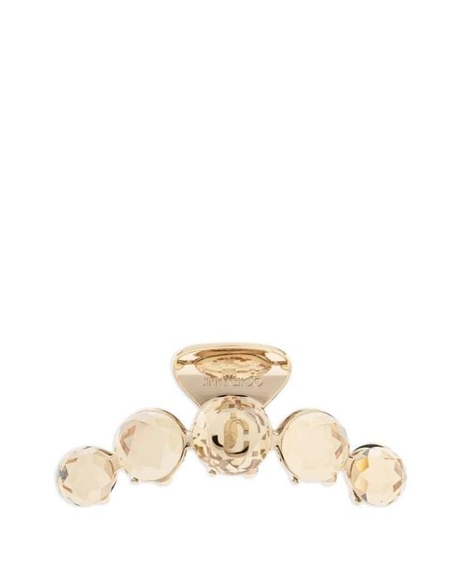Jimmy Choo Metallic Finish Crystal Claw Hair Clip Accessories