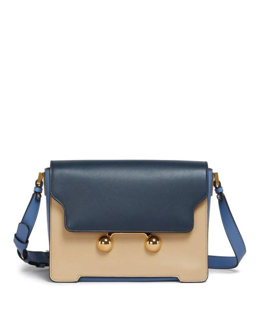Marni Blue Medium Leather Shoulder Handbag