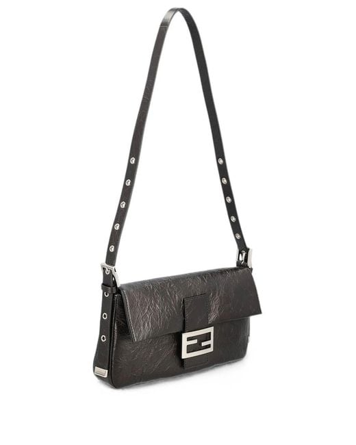 Fendi Black Baguette® 26424 Jamie In Calf Leather