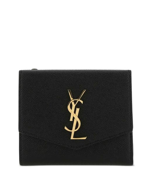 Saint Laurent Black Uptown Compact Wallet