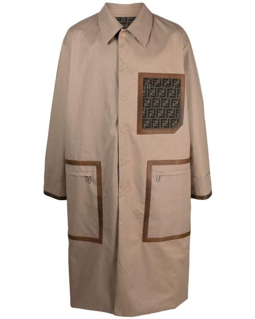 Fendi Natural Fabric Trench Coat for men