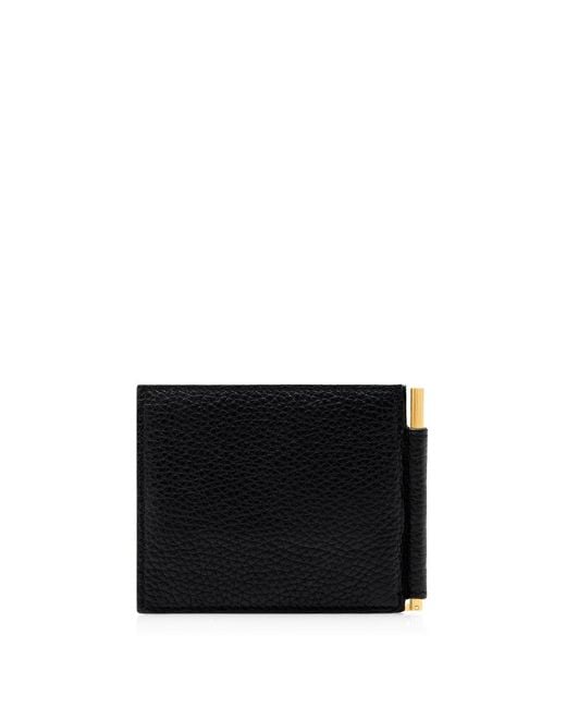 Tom Ford Black Wallet With Cash Clip for men