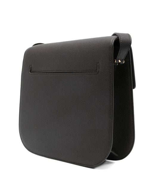Tom Ford Black Grained Leather Tara Medium Crossbody Bag