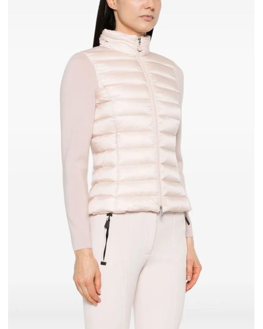 Moncler Natural Padded Wool Zip-up Cardigan